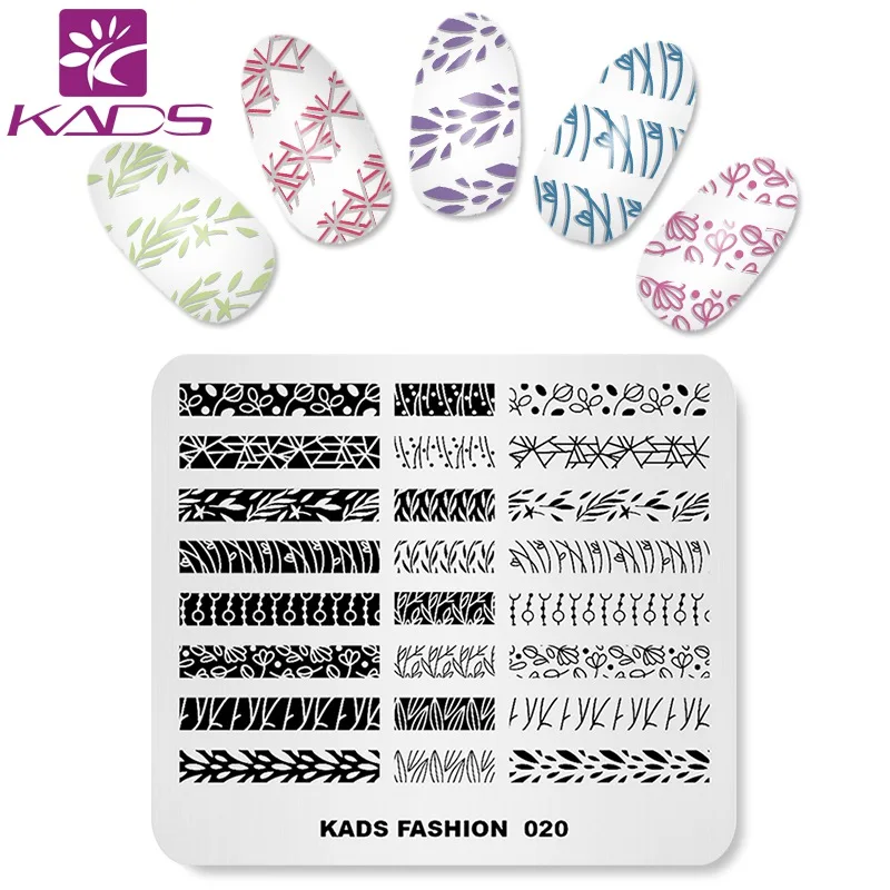 KADS Nail Stamping Plate Fashion 020 Beauty Nail Art Stamp Template DIY Image Template Manicure Stamping Plate Stencil Tools 4