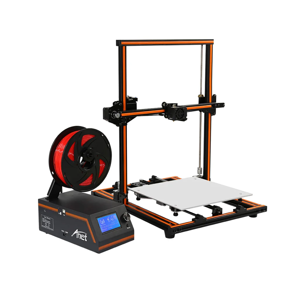 Anet E12 3d принтер DIY комплект частично собранная рама из алюминиевого сплава супер большой объем здания 300*300*400 мм с 8 Гб tf-картой