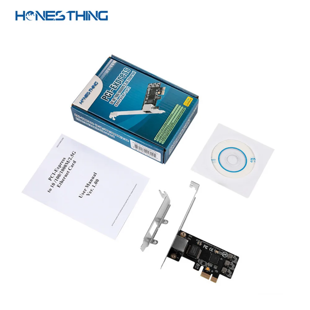 HonesThing PCI Express to 101001000M2.5G Gigabit Ethernet Controller Card with Single RJ45 Port Wired Network LAN NIC Card 6