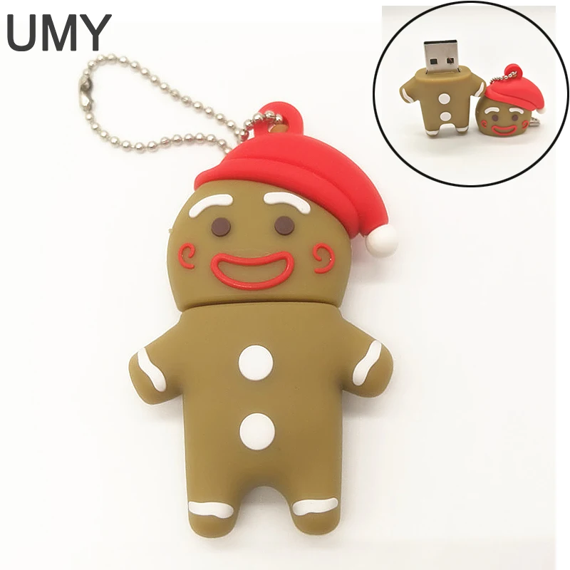 Дешевый Новый Колобок USB Flash Drive флешки 4 ГБ 8 ГБ 16 ГБ 32 ГБ милый мультфильм накопитель Usb палку печенье игрушка мальчик карты памяти