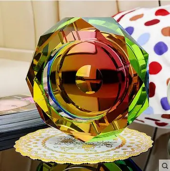 

Crystal soot cylinder, office supplies, household items, business gifts, 0.15 meters in diameter