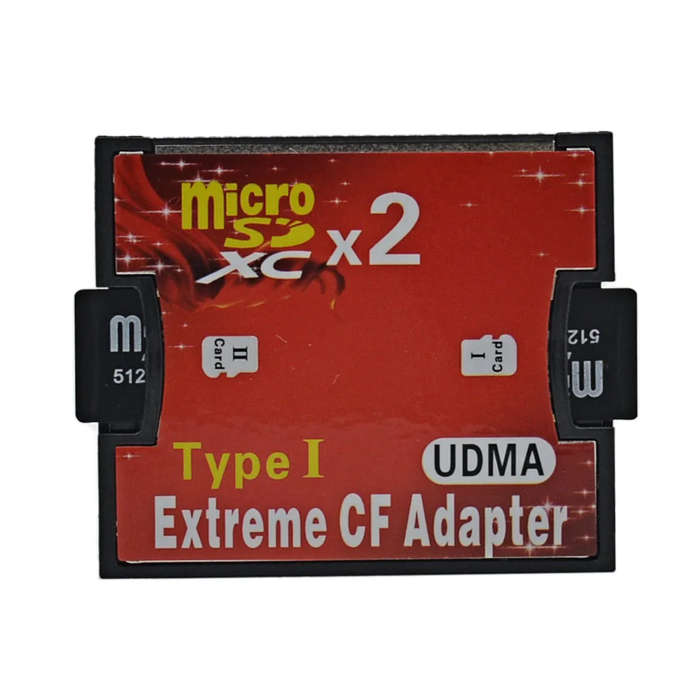 CHIPAL Micro SD SDHC SDXC с двумя слотами TF в CF адаптер MicroSD Extreme Compact Flash Type I