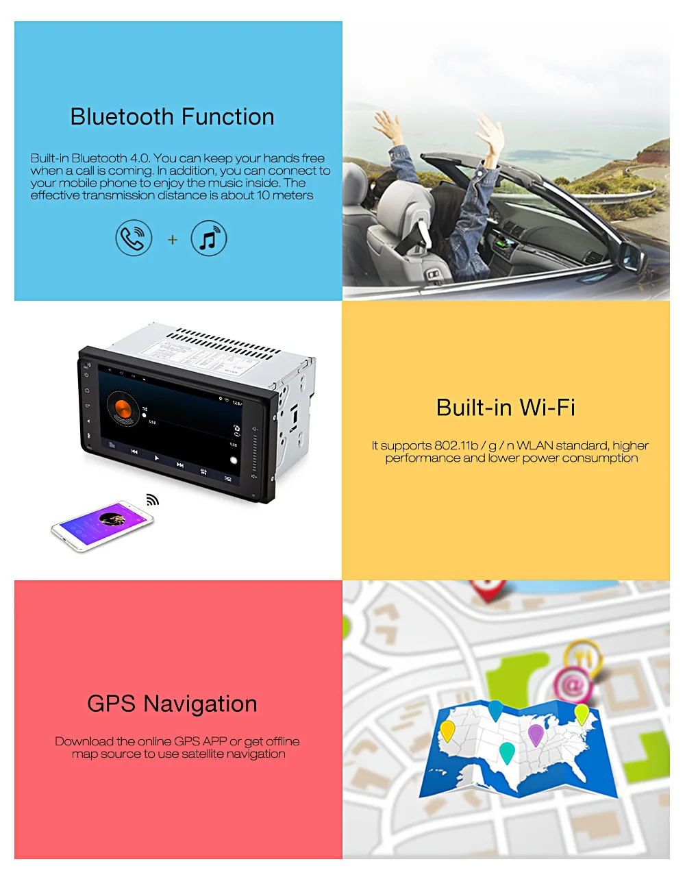 Sale Universa 2 din 7 inch Android car radio player Touch Screen with bluetooth wifi GPS navigation for toyota camry corolla2008 2009 3 Sale Universa 2 din 7 inch Android car radio player Touch Screen with bluetooth wifi GPS navigation for toyota camry corolla2008 2009 3