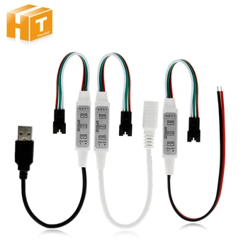 

SP002E 3Keys Mini RGB Controller 2pin/ DC/ USB Micro-Controller for DC5-24V Pixels Dream Color WS2811 WS2812B LED Strip