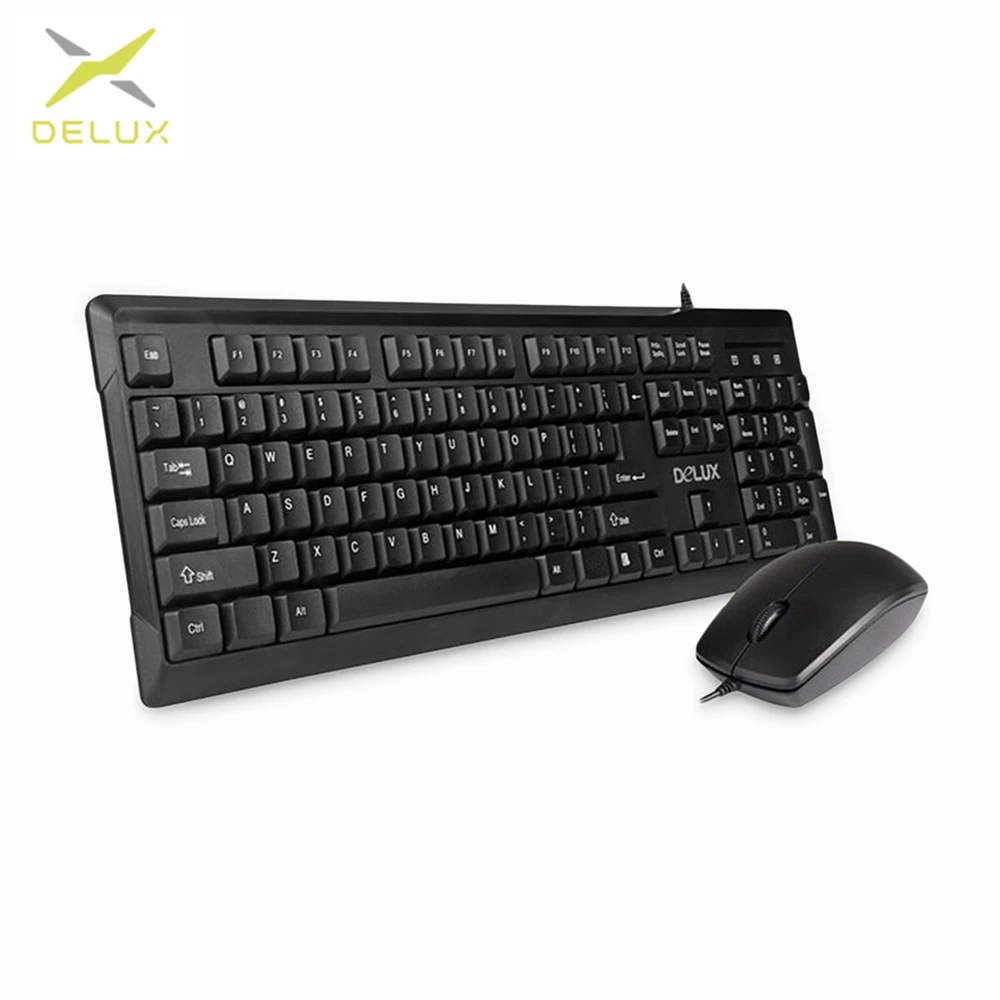 realce ANTES DE CRISTO. Entretener Delux K6002 + M138 teclado con cable y ratón Combo 104 teclas con soporte  de palma ajustable 1000 PPP teclado Mouse Set|Teclados| - AliExpress