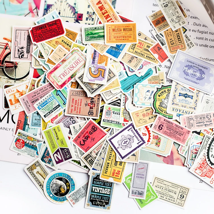 

160pcs Vintage postmark stamp retro Map Seal old Bill Decoration Stationery Sticker Diy Ablum Diary Scrapbooking Stationery