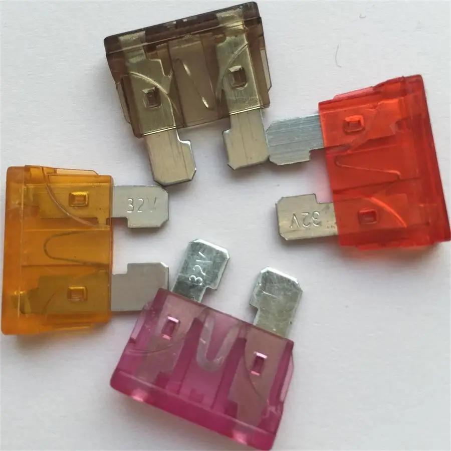 

samples package fuse chice from 5A to 30A through hole pitch=12mm ,10packs/lot