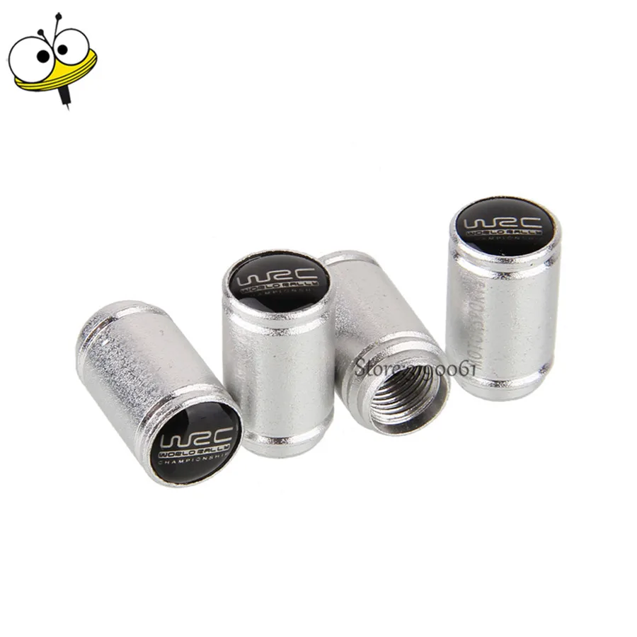 Car Accessories Auto Wheel Tire Valve Caps Rim Sticker For WRC Logo For Subaru STI Dodge Ram Nissan Mitsubishi Audi Benz Mazda