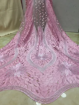 

Latest tulle chiffon French Lace High Quality French Net African Lace Fabric With Stones Nigerian Wedding French Lace