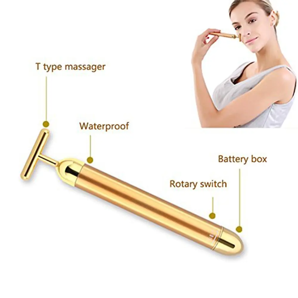 Sarmocare beauty Bar 24 K массажер для лица Массажер для удаления морщин лица лифтинг прибор для ухода за лицом тонкое лицо