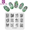 KADS Nail Stamping Plates Flower 013 Summer Lotus Leaf Ripple Image Nail Art Stamp Template Stencil for Nails Manicure 3