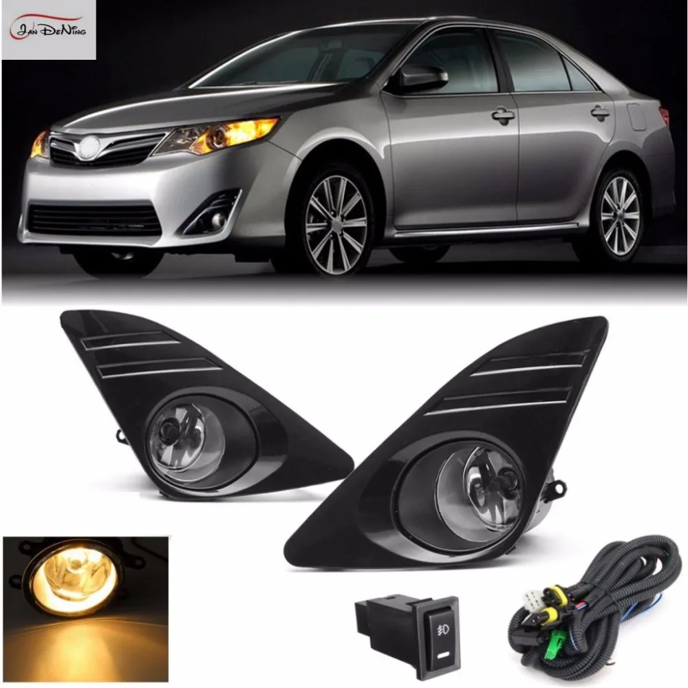 

Автомобильные противотуманные фары JanDeNing для Toyota Camry (тип США) 2012-2014 года, комплект передних противотуманных фар, бампера, ламп, проводка переключателя (одна пара)
