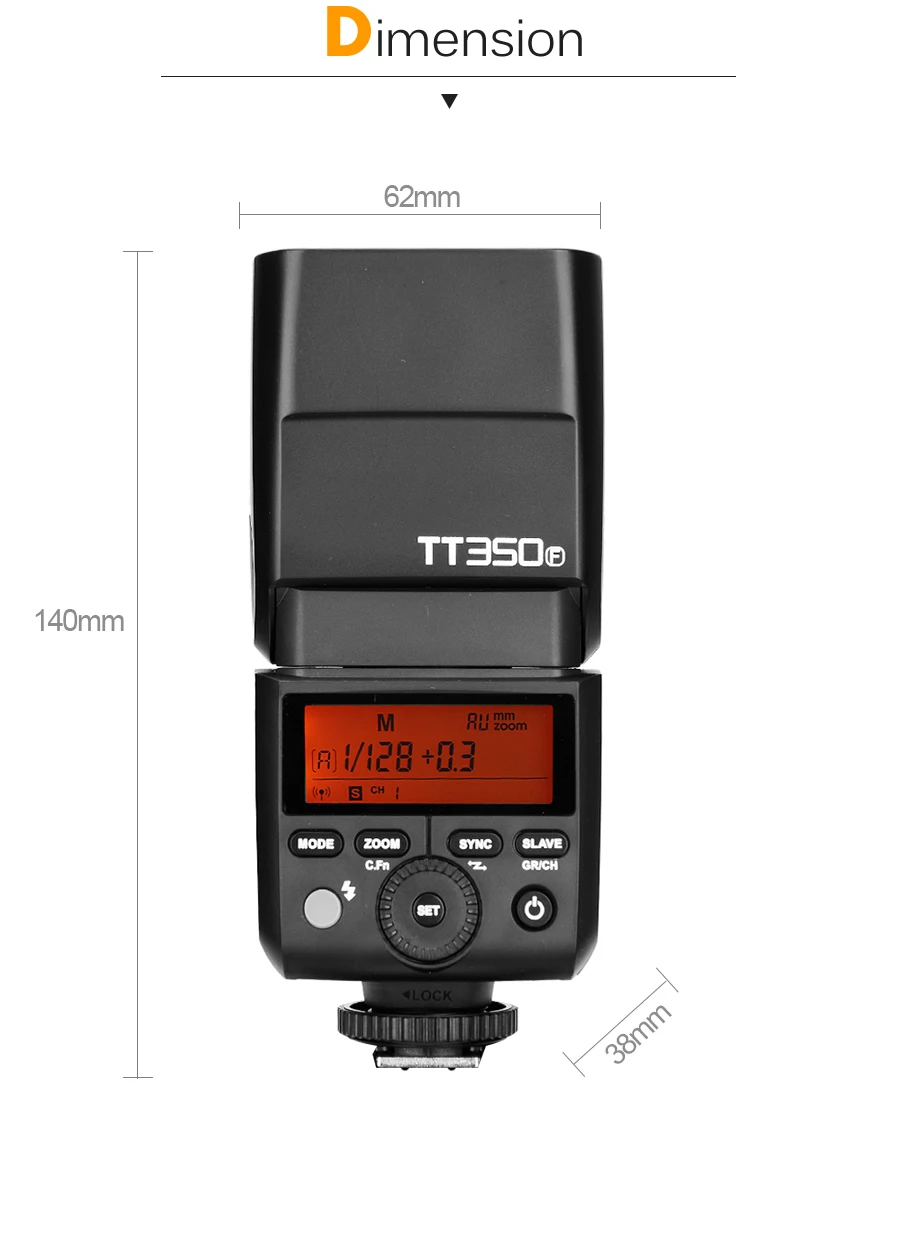 Godox TT350C TT350N TT350S TT350F TT350F TT350O вспышка 2,4G HSS ttl Беспроводная вспышка для sony Nikon Canon Olympus Fuji