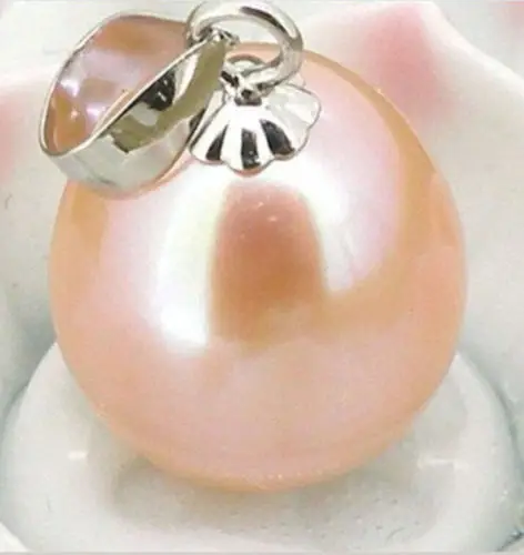 

Free shipping NEW AAA+++ 11X13 MM PINK DROP SOUTH SEA PEARL PENDANT 14 WHITE GOLD
