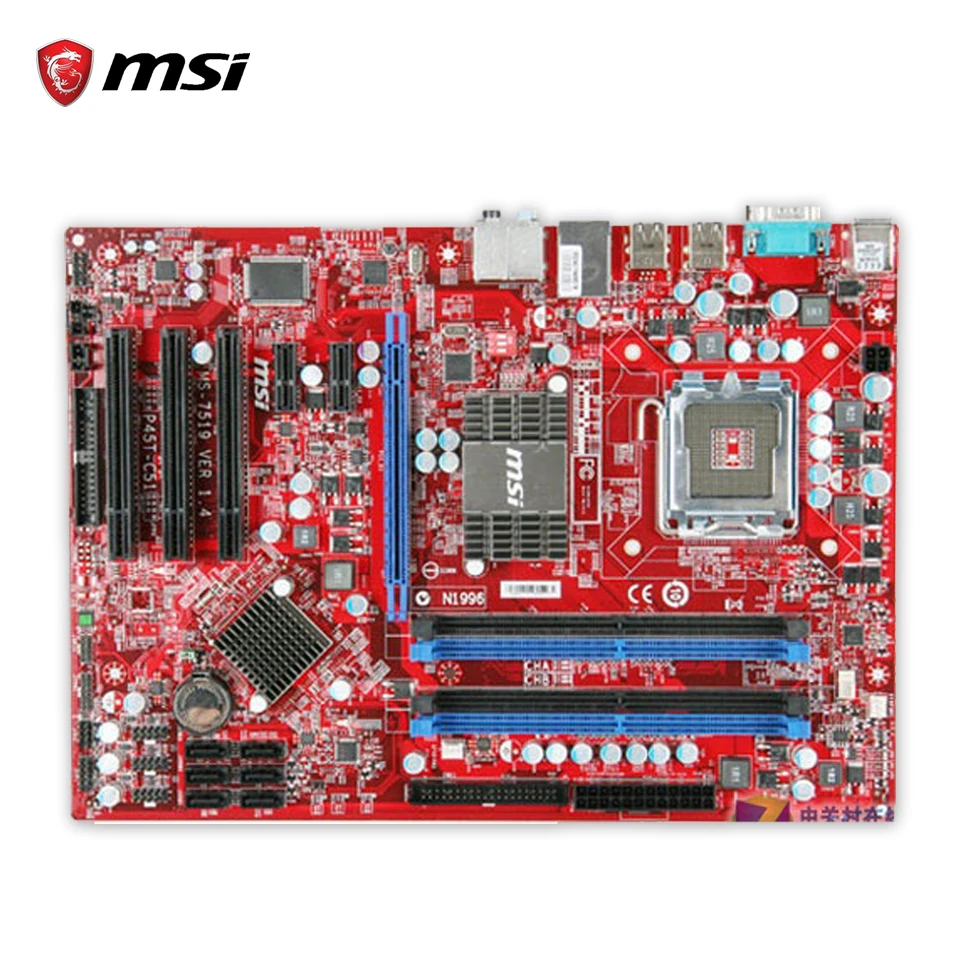 Original MSI P45T-C51 Desktop Motherboard P45 Socket LGA 775 DDR2 16G SATA2 ATX 100% Fully Test original msi g41tm p31 desktop motherboard g41 socket lga 775 ddr2 8g sata2 usb2 0 micro atx 100% fully test
