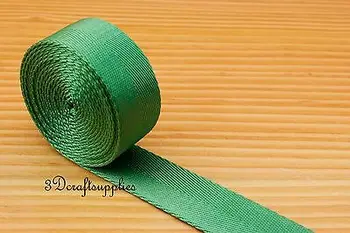 

5 yards 1 inch ( 25mm ) heavy weight nylon webbing Ruban for bag purse strap handles green ZA81