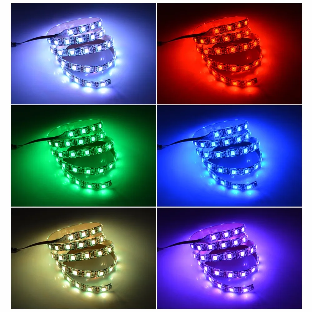 ТВ Светодиодный источник питания 5 В USB RGB Светодиодная лента светильник 5050 водонепроницаемый 1 м 2 м 3 м 4 м 5 м+ контроллер для настольного ПК Смещенный светильник ing