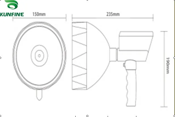 4 inch HID Driving Light KF-K5015 size