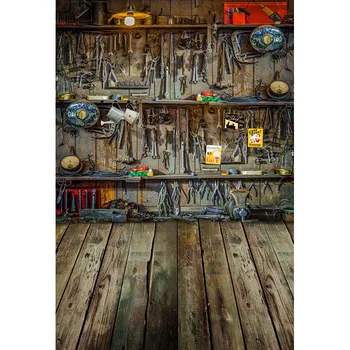 

MEHOFOTO 5x7ft Vinyl Photography Background Photo Studio Senior Garage Photocall Digital Print Wooden Newborn Backdrops cm6691