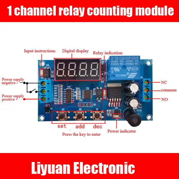 1pcs 1 Channel Relay Module / Dc640v Counter Module / Digital Counter