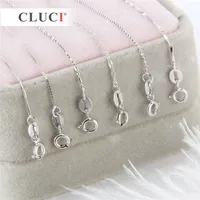 CLUCI – collier en argent Sterling 925 pour femmes, chaîne avec fermoir à ressort pour pendentif 4
