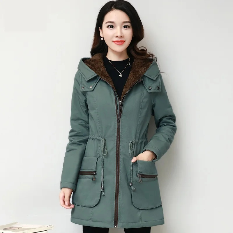 Большие размеры, S-3XL, зимний теплый пуховик, хлопковая куртка для женщин, тонкая Длинная хлопковая верхняя одежда для молодых женщин, высокое качество, пальто с капюшоном, B320 - Цвет: Gray blue