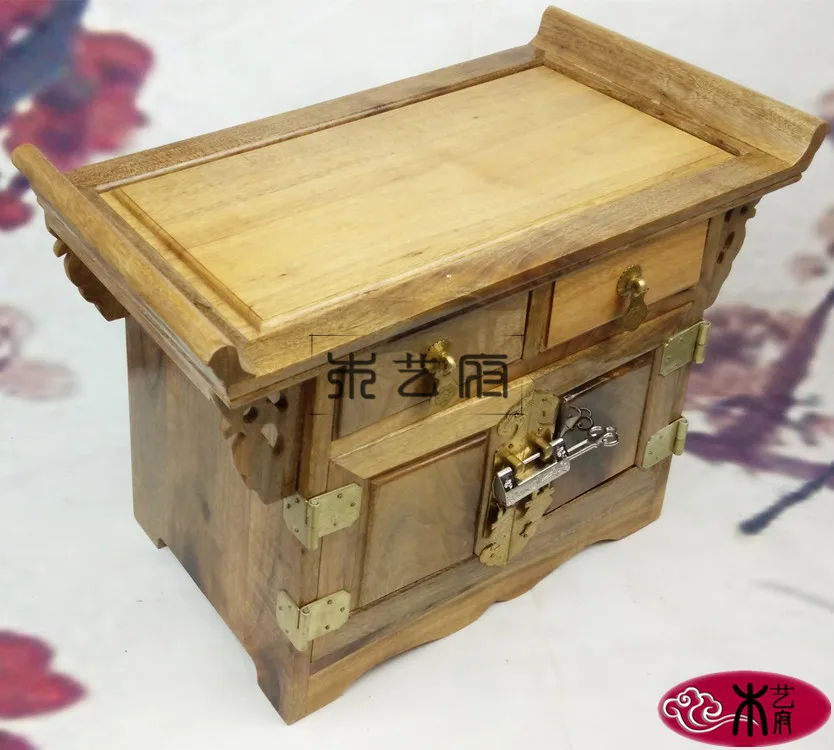 

Wooden gold Phoebe [government] bivalent cabinet jewelry box jewelry box red wood carving wedding housewarming Home Decoration