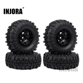 

INJORA 4Pcs Plastic 1.9" Beadlock Wheel Rim Tires Set for 1/10 RC Crawler Axial SCX10 90046 Tamiya CC01 D90 D110