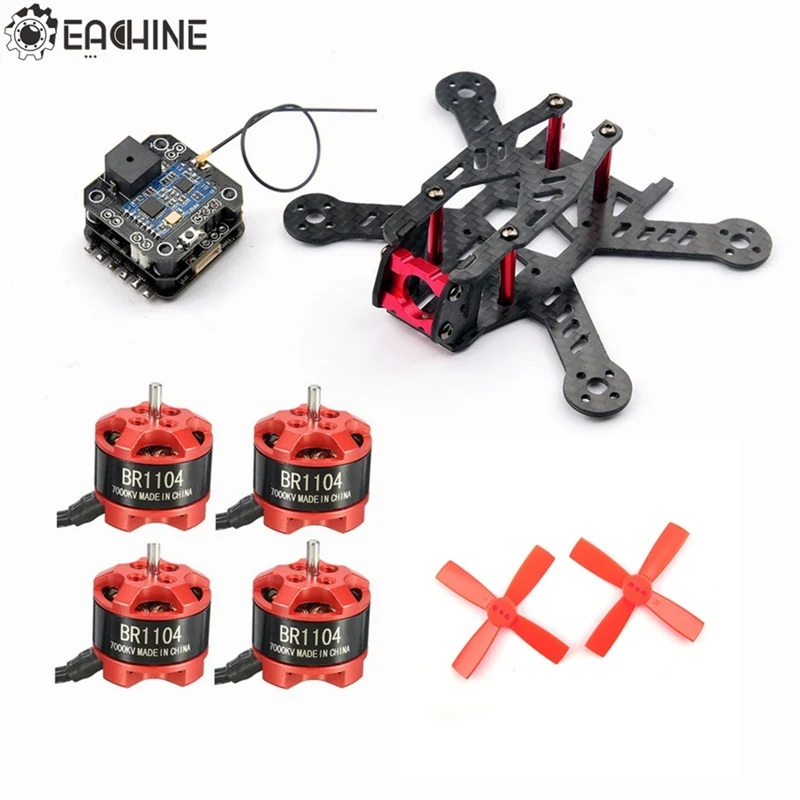 

New Hot Eachine for Aurora 100 Racing Frame w/ Minicube Compatible Frsky RX F3 Blheli_S 10A BR1104 7000KV Motor For RC Model