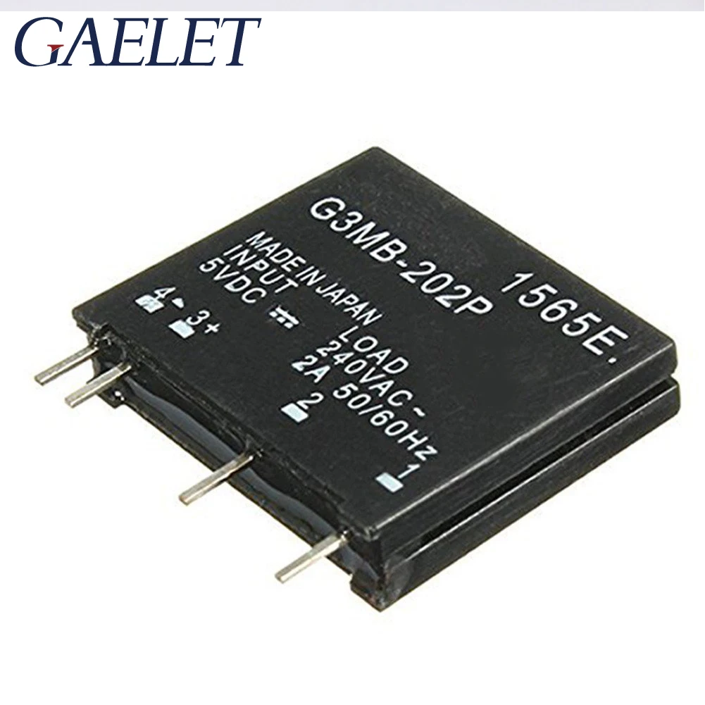 

1/2PCS Relay Module G3MB-202P G3MB 202P DC-AC PCB SSR In 5V DC Out 240V AC 2A Solid State Relay Module ZK30