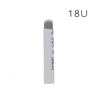 

500 pcs/lot 18-pin U Shape Permanent Makeup Eyebrow Manual Tattoo Needles Single Package Blade 3D Embroidery