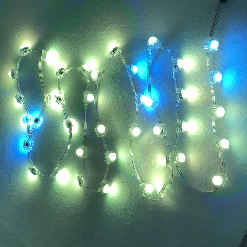 50 шт. модуль пикселей WS2811 5050 SMD 5 см в пост. Тока 20 мм прозрачный провод матовая