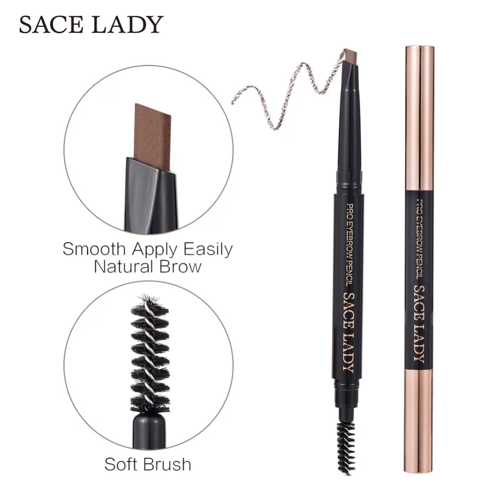 SACE LADY Карандаш для бровей, макияж, профессиональная ручка для бровей, макияж, оттенок, водостойкая краска для бровей, тени, натуральная брендовая косметика