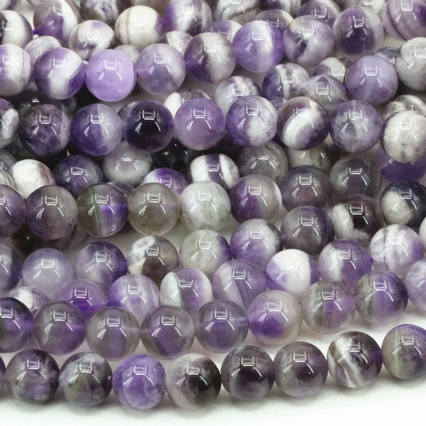 Buy 4/6/8/10/12mm Natural Stone Beads Round Purple