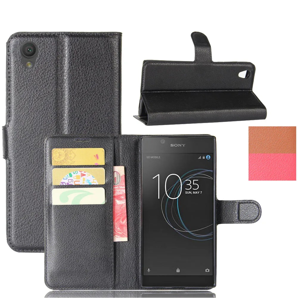 Для Sony Xperia L1 кожаный бумажник флип Чехол Слот для карт держатель ударопрочный