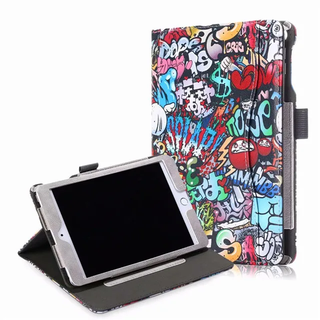 Graffiti Роскошный кожаный умный чехол для Apple iPad mini 5 7,9 чехол с магнитной подставкой чехол для планшета С Откидывающейся Крышкой держатель для рук для iPad mini 4 Coque - Color: Graffiti