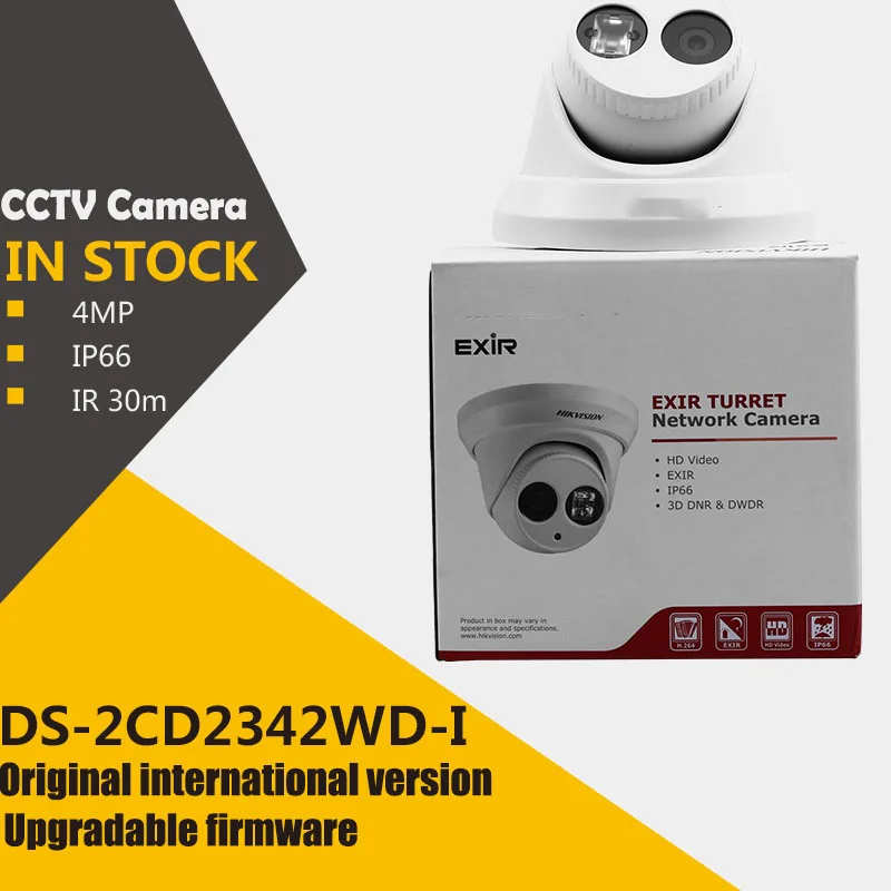 imágenes para En stock original inglés versión DS-2CD2342WD-I 4MP reemplazar DS-2CD2332-I EXIR Torreta Network Camera cámara ip POE WDR h.264 + imágenes para En stock original inglés versión DS-2CD2342WD-I 4MP reemplazar DS-2CD2332-I EXIR Torreta Network Camera cámara ip POE WDR h.264 +