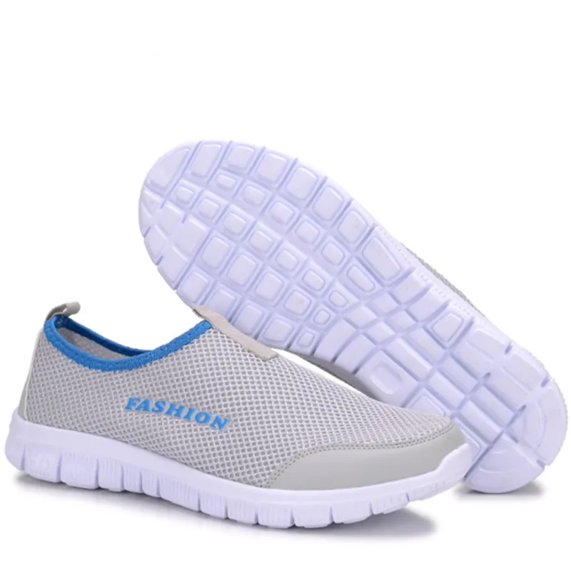 

Casual Shoes 2017 New Summer Breathable Mesh Casual Shoes Size 35-46 Slip On Soft Loafers Outdoors Walking Shoes