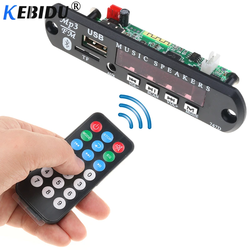 Беспроводной Bluetooth MP3 плеер Kebidu FM AUX TF карта USB 2 0 декодер плата модуль 12 В
