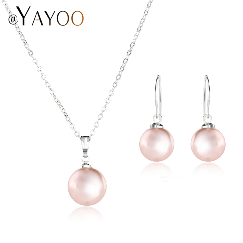 

AYAYOO Jewelry Sets Wedding Fashion African Beads Jewelry Set Indian Bridal Jewelery Sets For Women Earrings Costume Jewellery