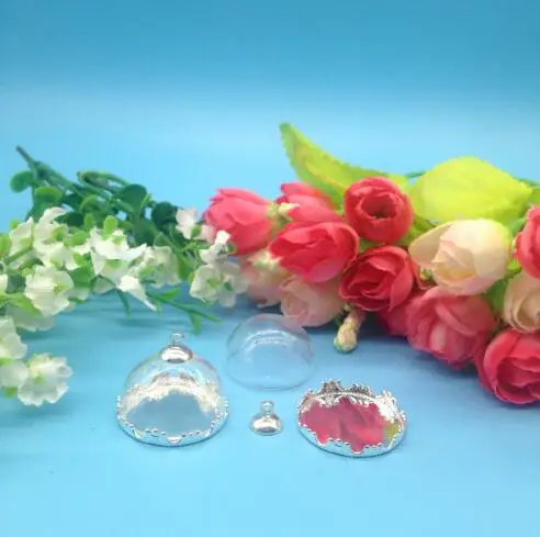 silver ordinary cap 100ets/lot25mm пустой стеклянный полусфера стеклянный шар купольный медальон Стеклянный Флакон Подвеска для рукоделия ручной работы ожерелье ремесло ювелирные изделия - Окраска металла: silver ordinary cap