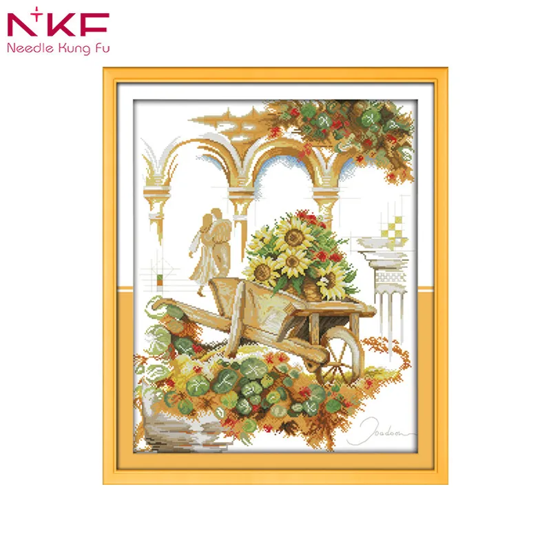 

Holiday is coming diy kit chinese cross stitch patterns on canvas embroidery needlework sets counting patterns DMC14ct landscape