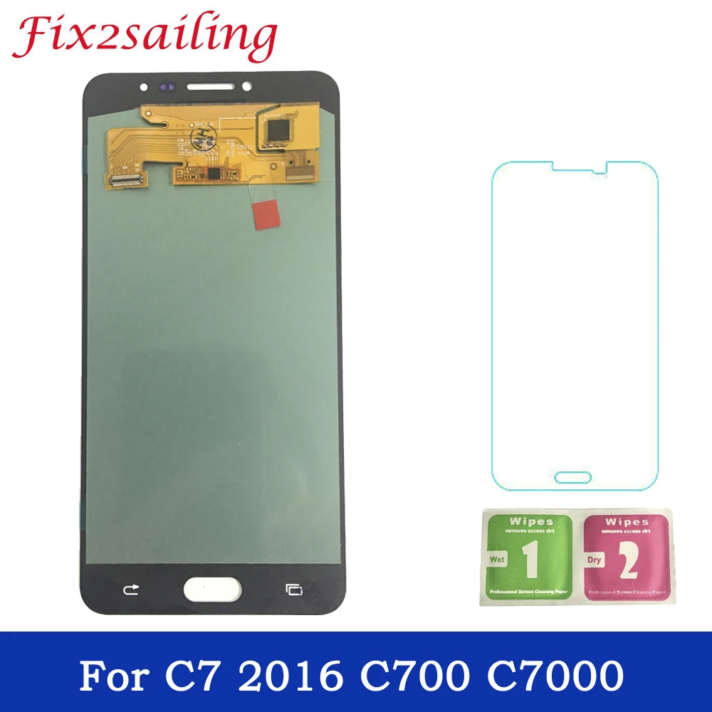 

100% Tested Working LCD For Samsung Galaxy C7 2016 C700 C7000 LCD Display Touch Screen Digitizer Replacement parts with gift