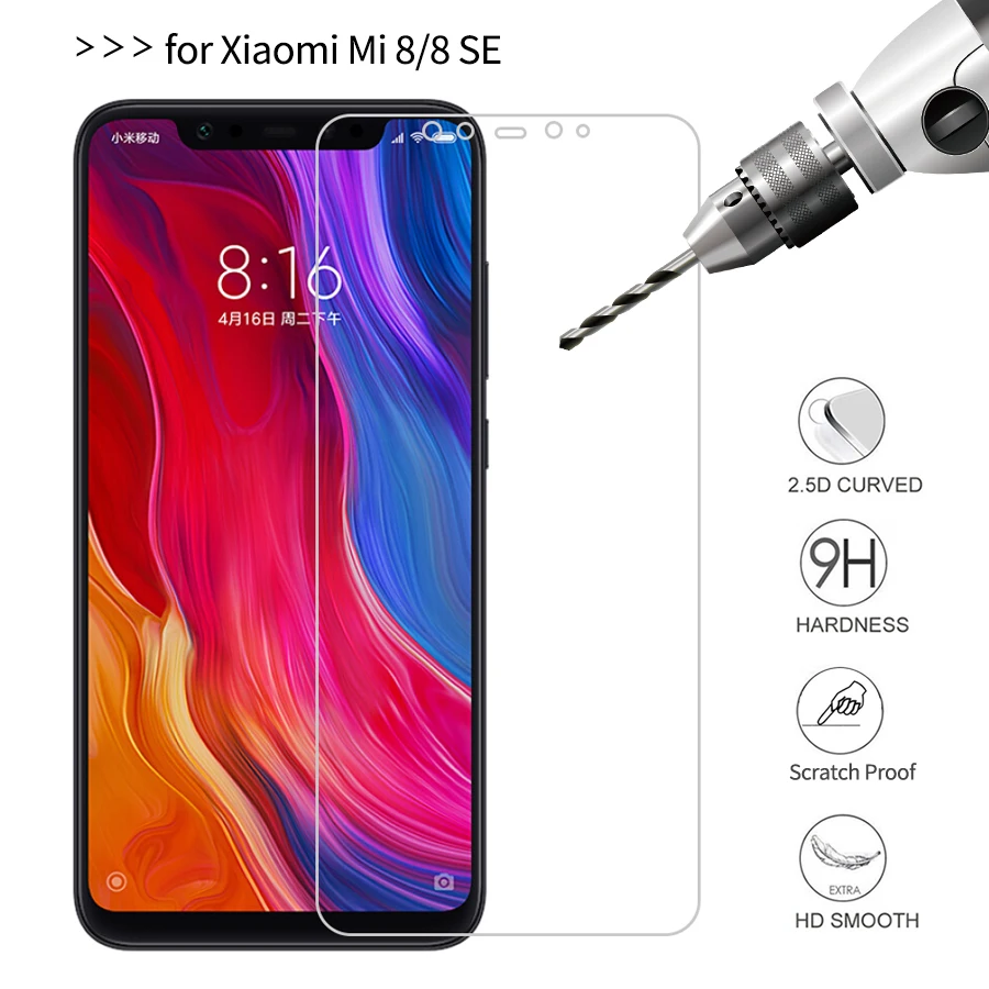 

2.5D 9H Screen Protector For Xiomi Mi6 Mi8 SE MI8SE A2Lite Tempered Glass For Xiaomi 6 8 8SE A1 A2 Lite 5 5C 5S Plus Glass Film