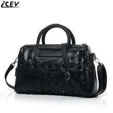 Designer High Quality Sheepskin Women Leather Handbag Ladies Shoulder Messenger Bags Famous Brands Woven Rivet Bags
