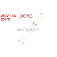 Электрический Риса Плита ремонт Запчасти 250 В 10A 200 по Цельсию Предохранители 100 шт./лот скидка
