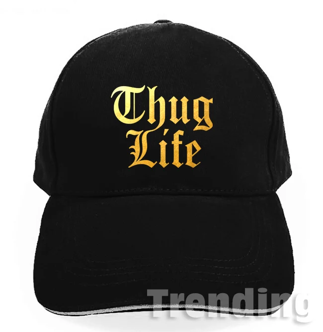 Для мужчин wo Мужская кепка thug life awesome с золотым принтом хип-хоп Snapback шапки Новая хип-хоп кепка для гольфа солнцезащитный козырек Уличный Скейтборд casquette