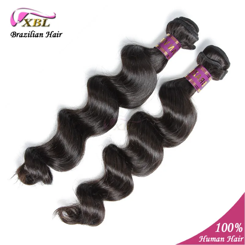 

100% Unprocessed Brazilian Virgin Human Hair Extension Loose Wave Hair Weave Can Be Dyed Or Bleached 2 pcs/lot 10" to 24