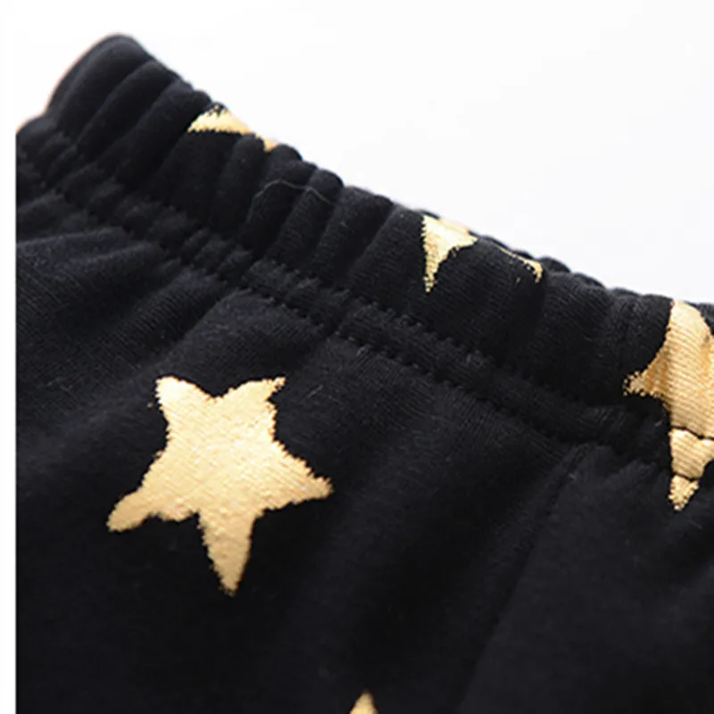 Новое поступление, детские зимние штаны, теплые флисовые леггинсы со звездами для маленьких девочек, обтягивающие штаны с эластичной резинкой на талии для мальчиков, Pantalones Enfant