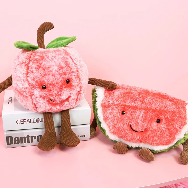 New Fruit Vegetables Plush Toys Fruit Watermelon Cherry Stuffed Pillow Sofa Toys For Children Girls Gift Doll6